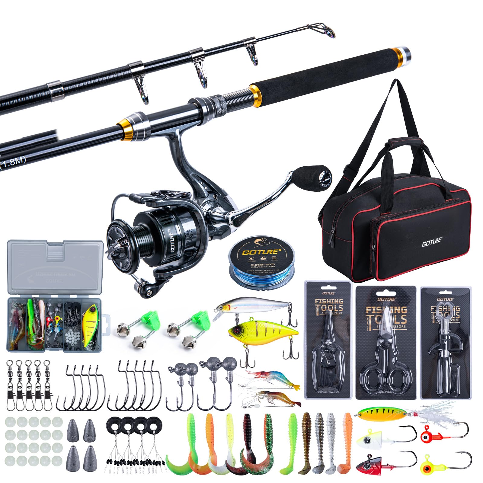 Goture Teleskopik Olta ve Maka - Fishing Rod Combo incelemesi ve fiyatı